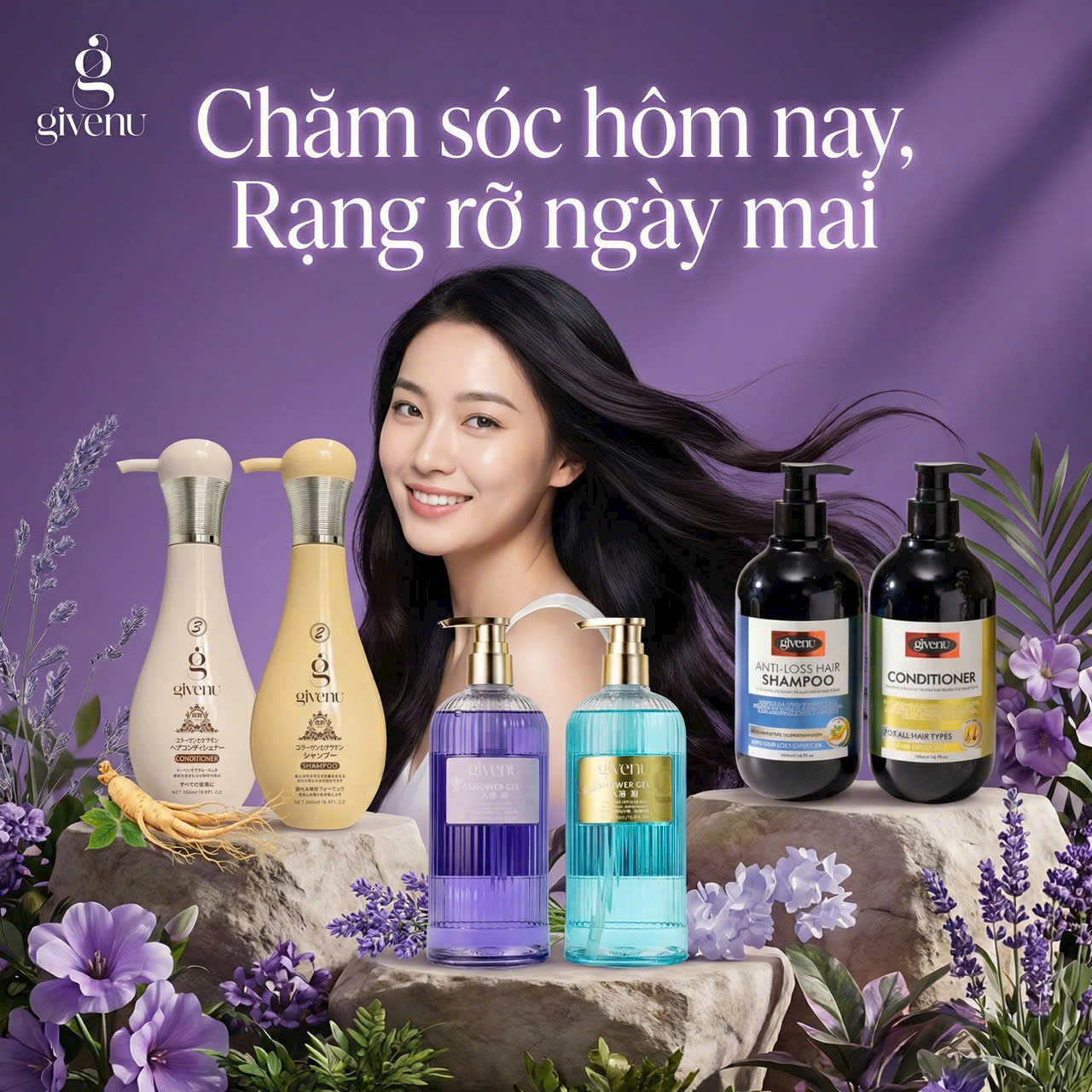 Combo Chăm Sóc Tóc Dầu Gội Givenu