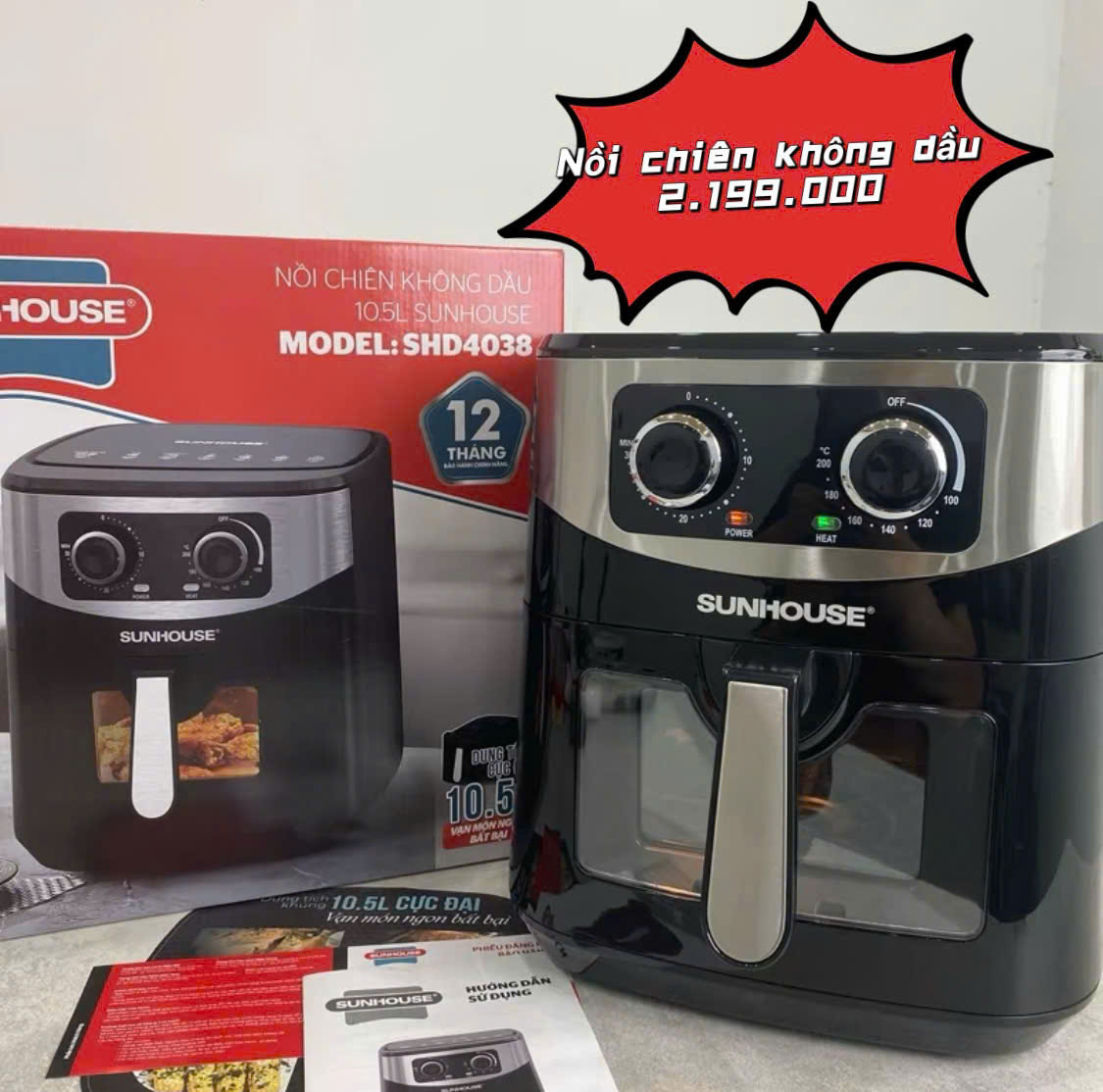 Nồi Chiên Không Dầu SunHouse