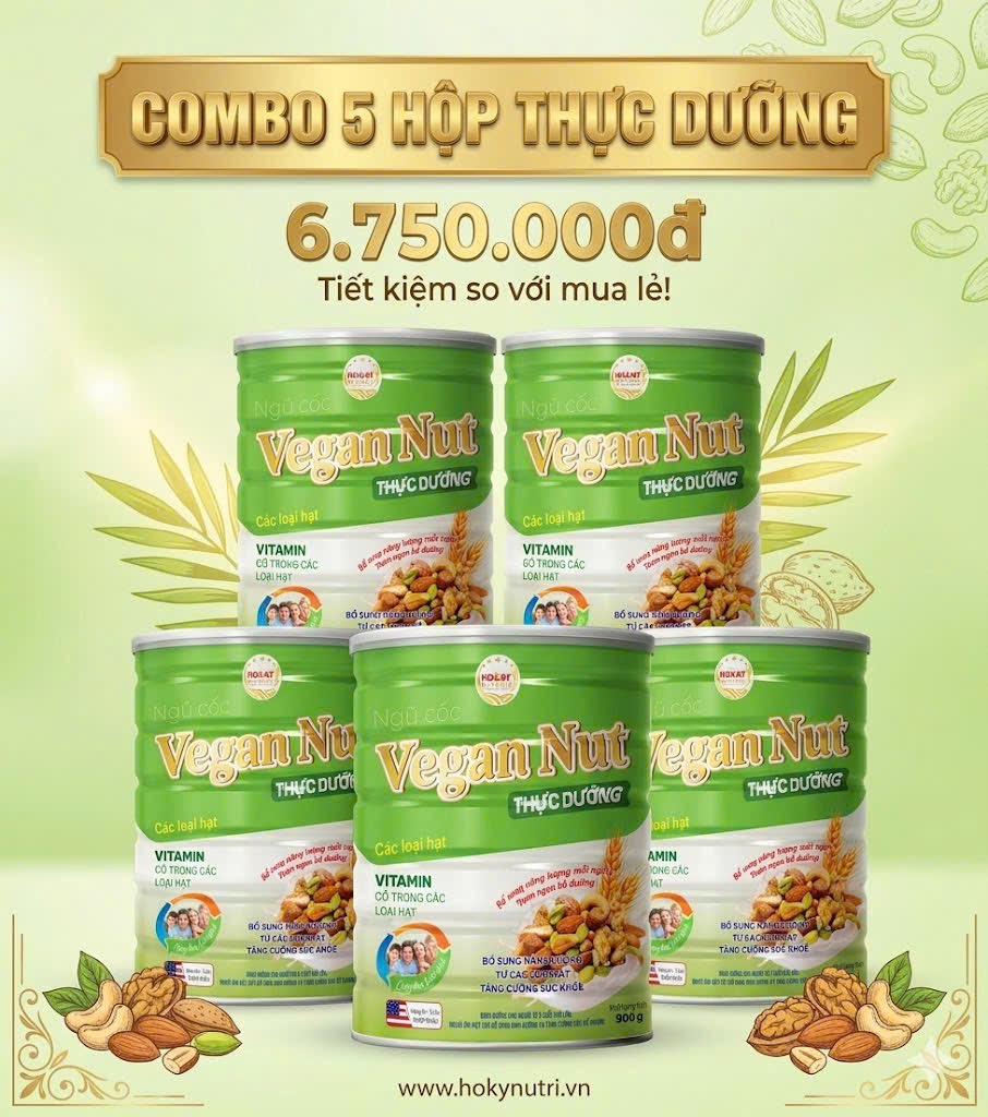 Combo Thực Dưỡng Vegan Nut - 5 hộp
