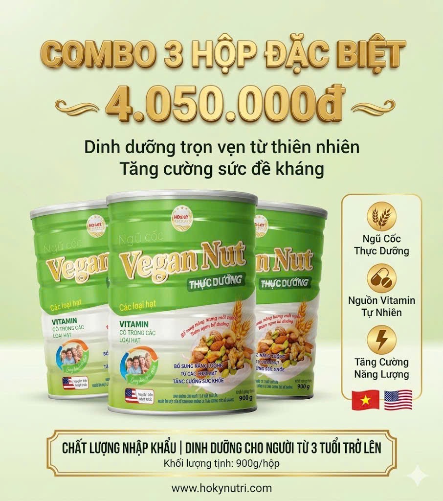 Combo Thực Dưỡng Vegan Nut - 3 Hộp
