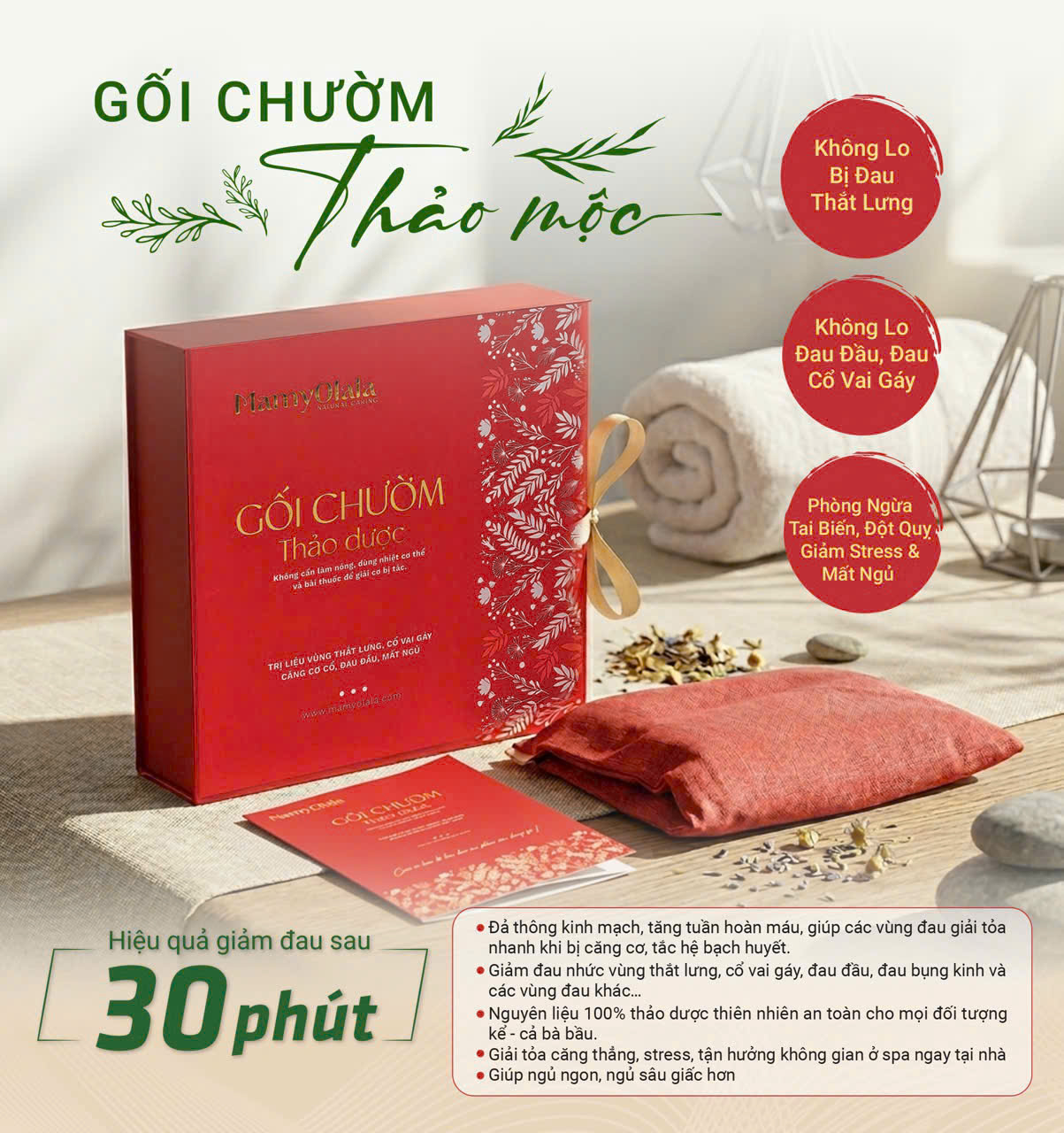 Gối Chườm Thảo Dược - 02 Chiếc