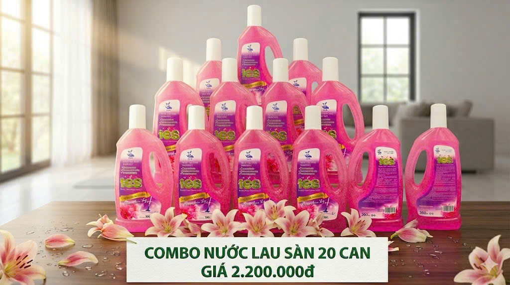 Combo Nước Lau Sàn IES - 20 can
