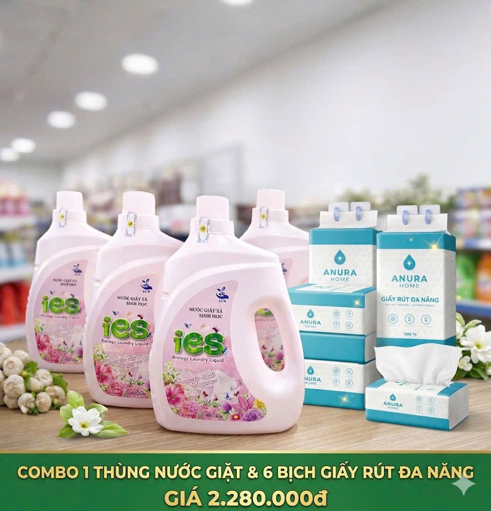 Combo 01 Thùng Nước Giặt - Giấy Cao Cấp