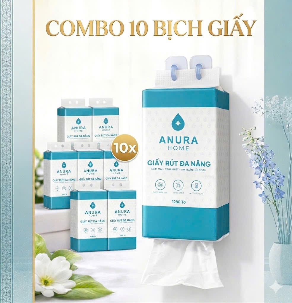 Combo Khăn Giấy Rút Cao Cấp - 10 Bịch