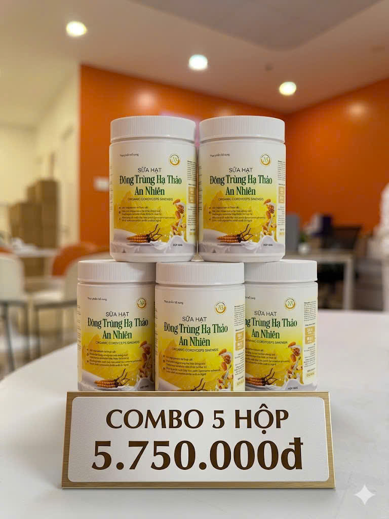 Combo Sữa Hạt Đông Trùng Hạ Thảo An Nhiên - 5 Hộp