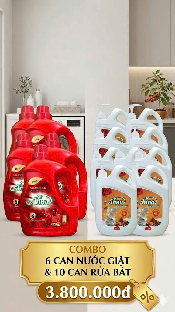 Combo Nước Rửa Bát - Nước Giặt ACT