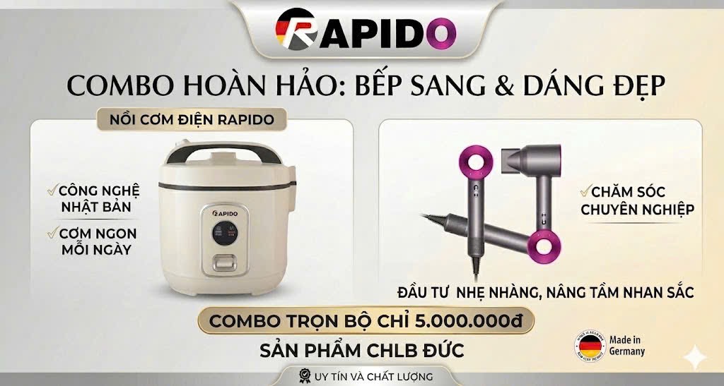 Combo Hoàn Hảo Bếp Sang - Dáng Đẹp